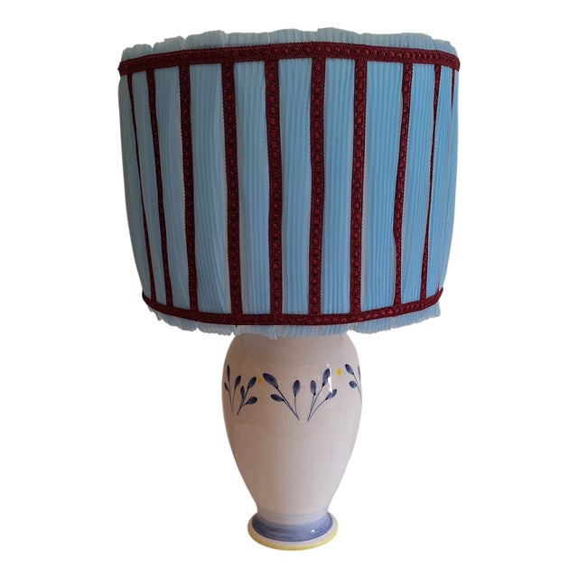 Vintage Table Lamp with Ceramic Base and Shade from Lamplove, 1980s For Sale