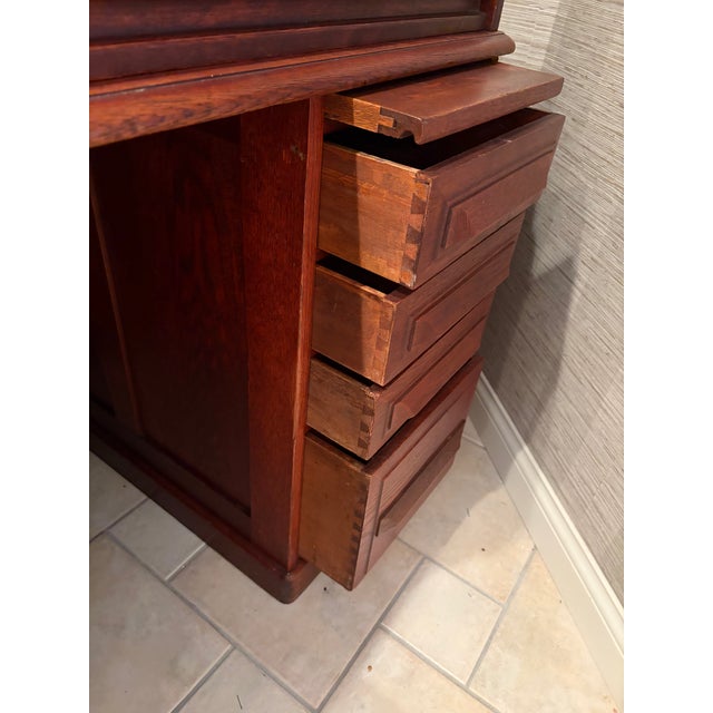 Cutler & Son Antique Roll Top Desk, Late Victorian For Sale - Image 6 of 16
