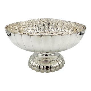 Vintage Japanese Pure Silver Ikebana Floral Arrangement Vessel _ Original Box For Sale