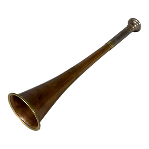Antique English Victorian Brass and Copper Equestrian Fox Hunting Horn