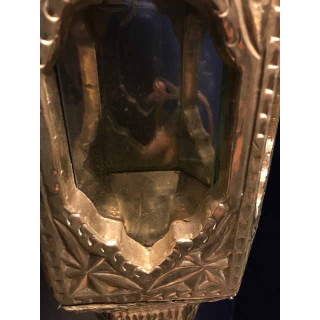 Mid 20th Century Custom Hand Hammered German Silver Wall Mounted Lamps With Backplates - a Pair For Sale - Image 5 of 12