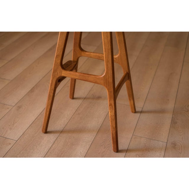 1960s Vintage Danish Teak Bar Stool by Erik Buch for o.d. Mobler For Sale - Image 5 of 10