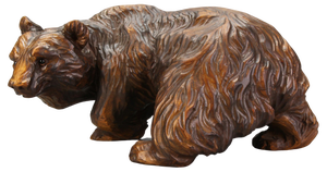 Hand Carved Bear Figure with Glass Eyes, Germany, 1930s