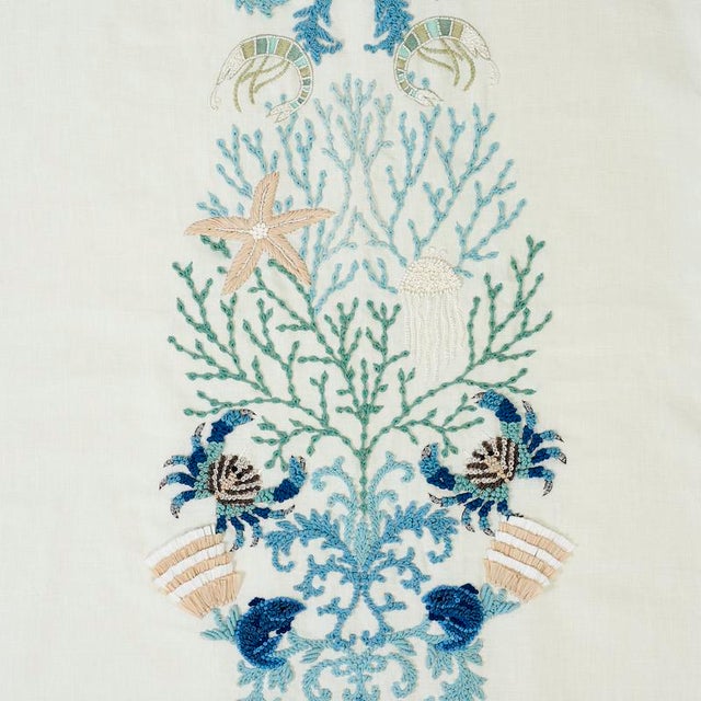 Not Yet Made - Made To Order Sample - Schumacher Under The Sea Fabric in Seafoam For Sale - Image 5 of 5