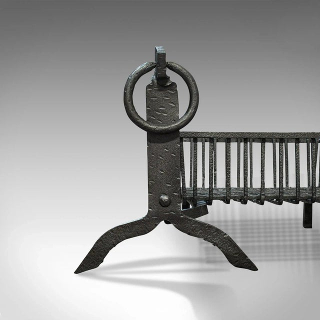 Victorian Antique Cast Iron Fire Basket For Sale - Image 11 of 13