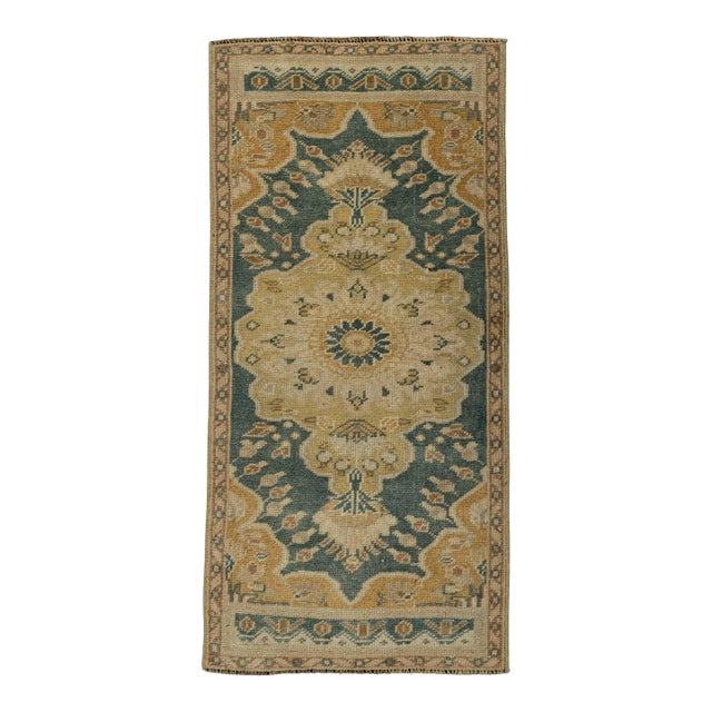 Turkish Mini Rug Oriental Hand Knotted Vintage Rug 1'7" x 3'3" #21251 For Sale