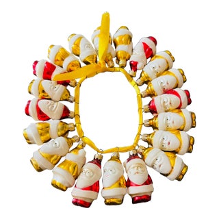 Boho 1990s 20 Cute Santas Christmas Ornaments Figurines For Sale