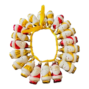 Boho 1990s 20 Little Santas Christmas Ornaments Figurines