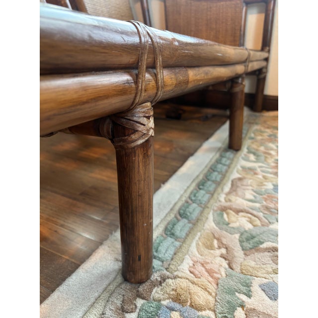 Vintage McGuire Three-Seat Sofa For Sale - Image 13 of 14