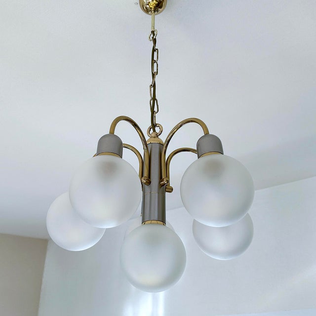 Vintage Glass Cascade Chandelier, 1970s For Sale - Image 9 of 17