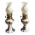 20th Century Victorian-Style Miniature Milk Glass Oil Lamps- A Pair For Sale