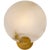 Iveala Single Sconce in Hand-Rubbed Antique Brass with Alabaster Shade Designer: AERIN Height: 12.75" Extension: 4.25"...