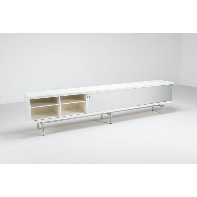 White Long Model 1730 Sideboard by Horst Bruning for Behr, Germany, 1960 For Sale - Image 8 of 18