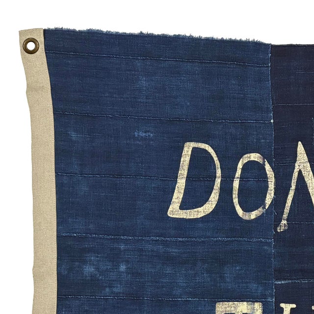 This unique cotton flag is crafted from vintage African textiles. Item pictured is the exact one you will receive. Printed...