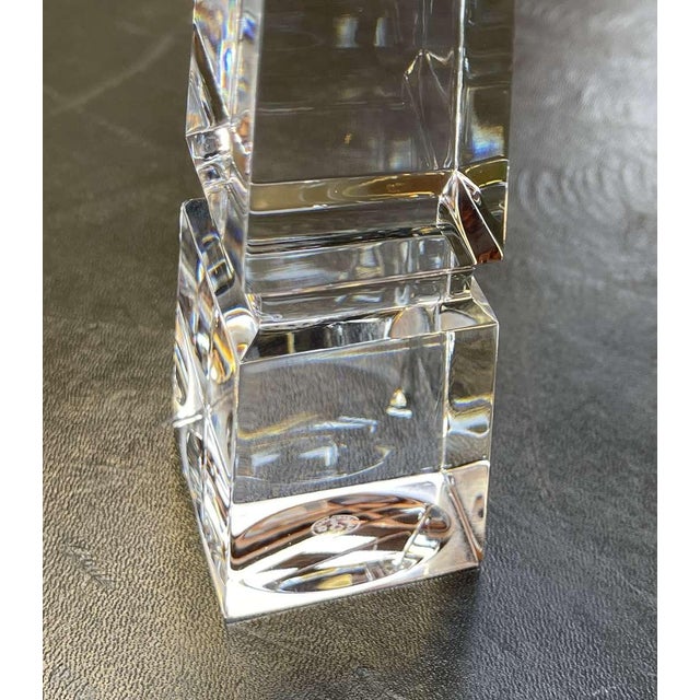 20th Century Crystal Obelisk from Baccarat For Sale - Image 3 of 13
