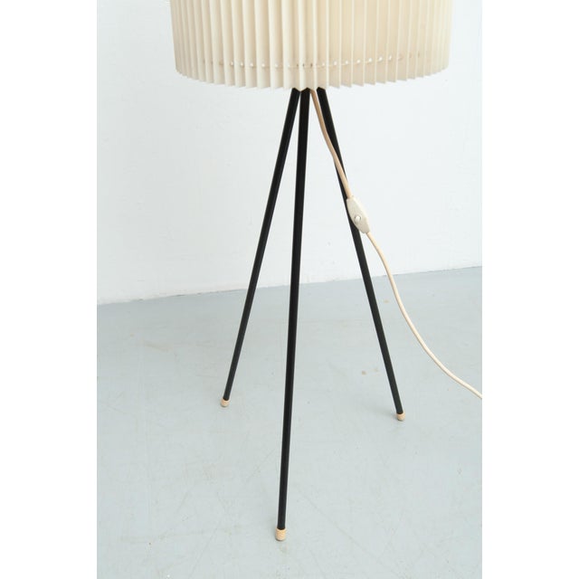 1950s Tripod with Pleated Plastic Shade, 1950s For Sale - Image 5 of 9
