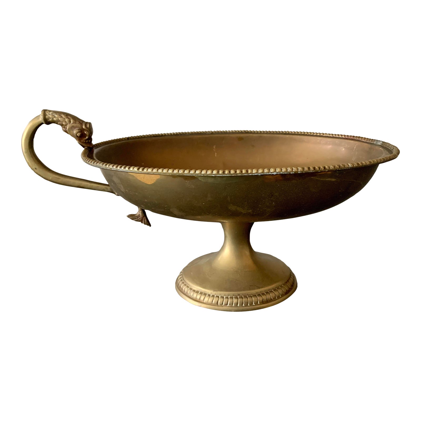 Mid 20th Century Vintage Brass Footed Serving Bowl Chairish