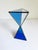 1970s Cobalt Stained Glass Hourglass For Sale In Sacramento - Image 6 of 6