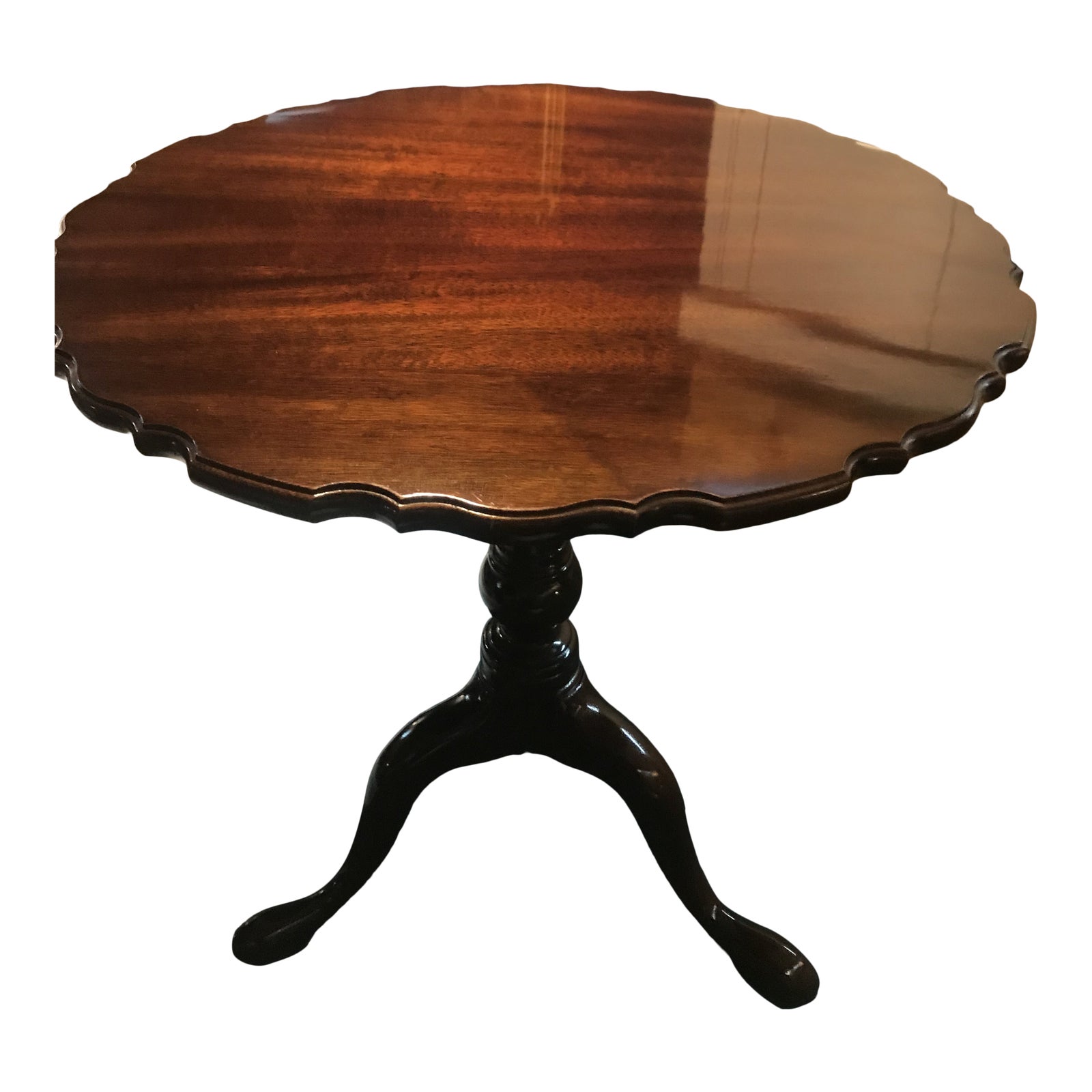 1940s Imperial Grand Rapids Solid Mahogany Pie Crust Edge Table Chairish