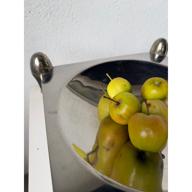 Vintage Silver-Plated Metal Fruit Bowl, 1970s For Sale - Image 12 of 18