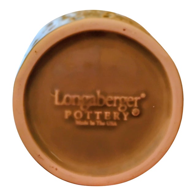 Longaberger Pottery Sage Green Vase For Sale