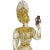 Murano Antique Queen in Gold Leaf Holding Flowers Italian Art Deco Glass Woman Sculpture Figure For Sale In Orlando - Image 6 of 9