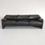 Black Leather Maralunga Sofa, 1970s, in Flawless conditions. Designed 1970 to 1979