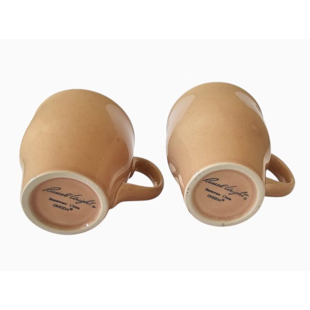 Russel Wright Oneida 4-1/2" Tall Mugs - Set of Two - Coral Pink - Euc - New - Unused For Sale In Sacramento - Image 6 of 9