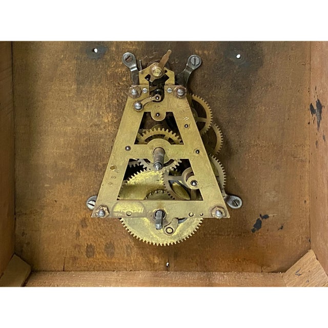 Vintage Shanghai European Style Tourbillon Wheels Clock Display For Sale - Image 9 of 9