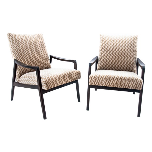 Vintage Armchairs, Poland, 1960s, Set of 2 For Sale