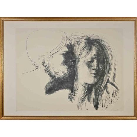 Emilio Greco, Lovers, Edition 31/50, Photolithograph, Framed For Sale - Image 4 of 4
