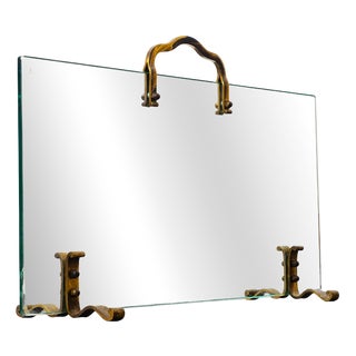Glass and Brass Spark Guards, 1950s For Sale