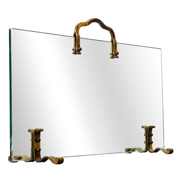 Glass and Brass Spark Guards, 1950s For Sale