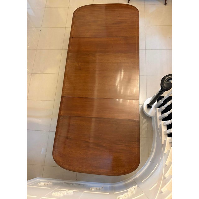 Antique Edwardian Triple-Pedestal 12-Seater Dining Table, 1900 For Sale - Image 4 of 18