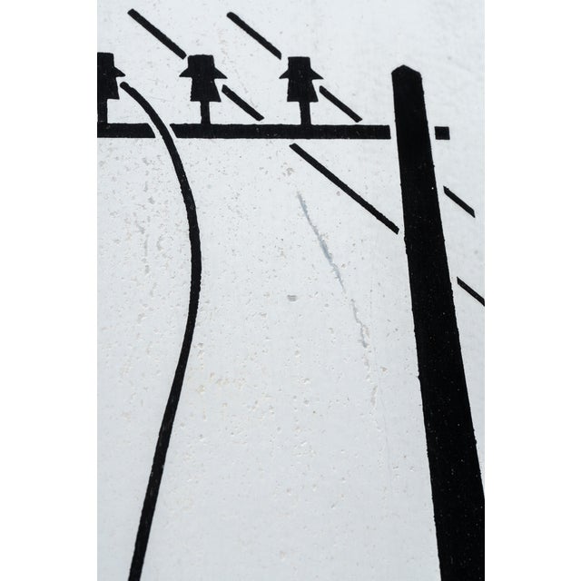 Early 20th Century Antique SSP Power Line Danger Sign For Sale - Image 5 of 8