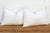 Textile Pair of Frost White Lumbar Moroccan Silk Pillows For Sale - Image 7 of 8