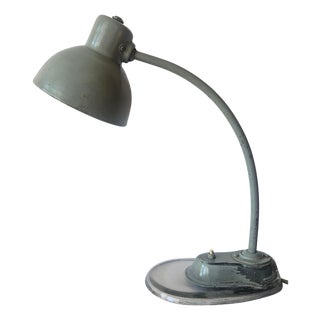 Industrial Bauhaus Desk Lamp with Glass Base by Marianne Brandt for Kandem, 1930s For Sale