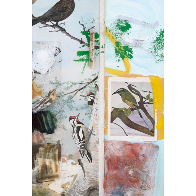 Contemporary Abstract Mixed-Media Assemblage with Mirror on Monumental Canvas by Michael Pauker, Framed For Sale - Image 9 of 12