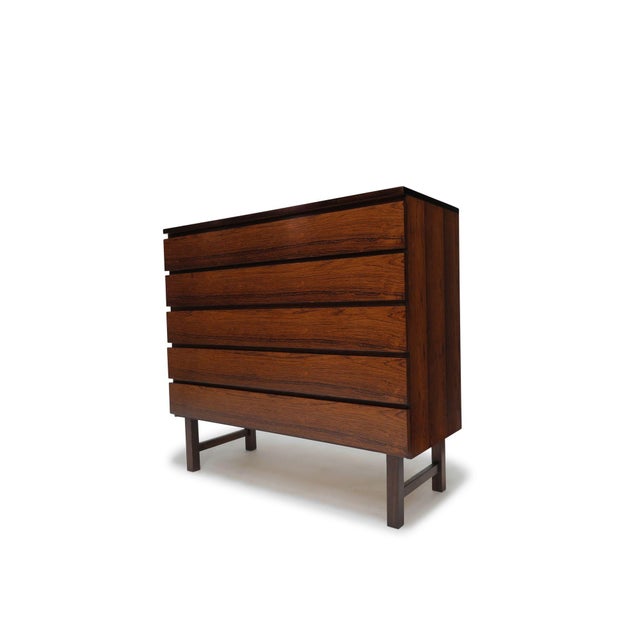 Mid-Century Modern Restored Brazilian Rosewood Dresser by Kai Kristiansen, Danish Modern, 1958, Attributed For Sale - Image 3 of 10