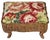 Wood Wicker & Rose Needlepoint Footstool For Sale - Image 7 of 7
