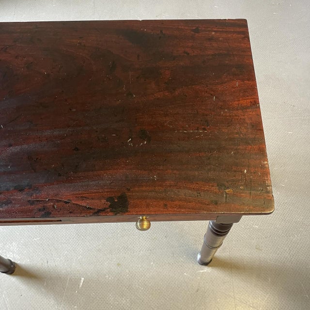 Victorian Small Mahogany Writing Table For Sale - Image 4 of 9