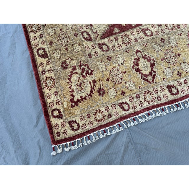 Burgundy Sultanabad Hand-Knotted Wool Rug - 6'7" X 9'7" For Sale - Image 6 of 12