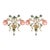 Luxury Classical Floreal Murano Glass Wall Sconce — Pink and Green Venetian Design a Pair For Sale