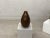 Large Artisan Ceramic Vase with Textured Amber-Brown Glaze and Teardrop Form For Sale - Image 15 of 18