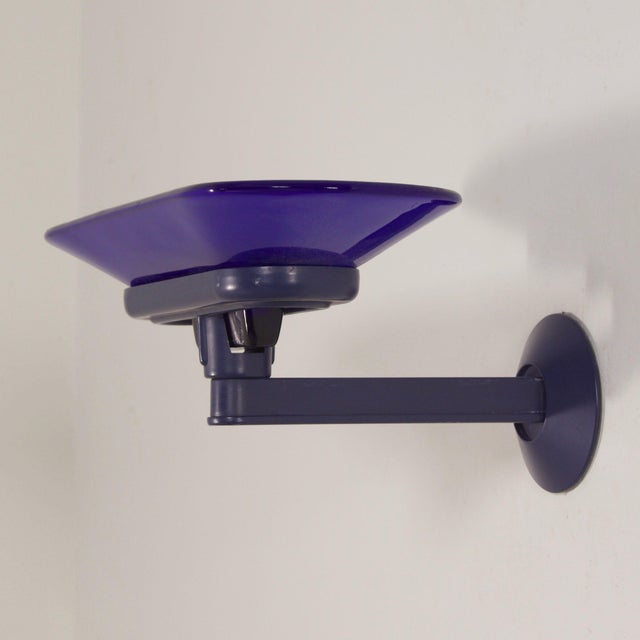 Jill Wall Lights in Blue by Perry King and S. Miranda & G. Arnaldi for Arteluce, 1970s, Set of 2 For Sale - Image 9 of 18