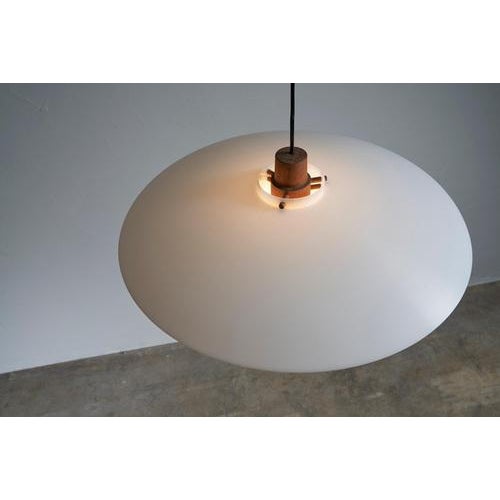 1534 Natural Pendant attributed to Luxus in Teak & Acrylic Glass, 1960s For Sale - Image 9 of 10