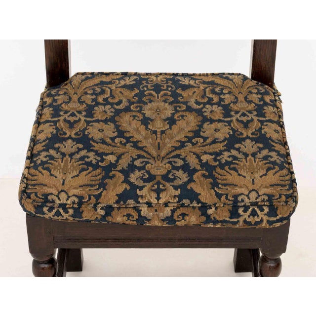 Set of Eight Jacobean Carved Oak Dining Chairs For Sale - Image 12 of 16