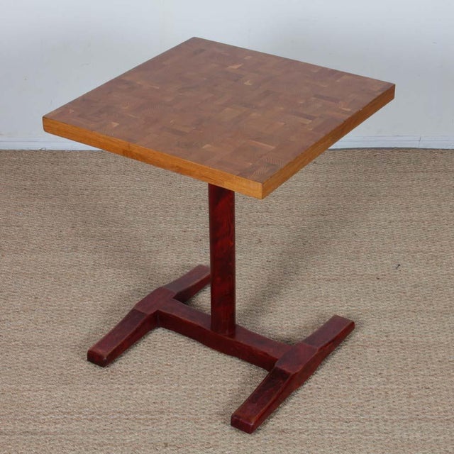 Standing Square Wooden Dining Table, 1980s, in Good conditions. Designed 1980 to 1989