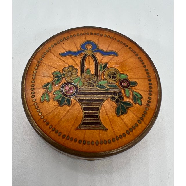 Antique 1920s Art Deco Houbigant Paris Makeup Compacts Set of 4 For Sale - Image 9 of 12