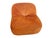 Orange Vintage 3-Seater Sofa and Armchair in Orange Velvet, 1970s, Set of 2 For Sale - Image 8 of 11